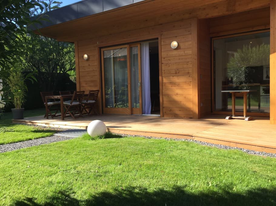 terrasse facade jardin